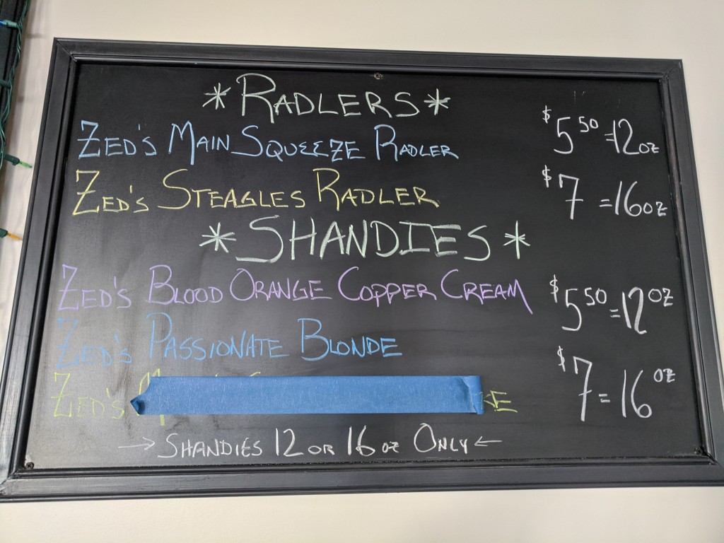 Zed's Beer - Shandies